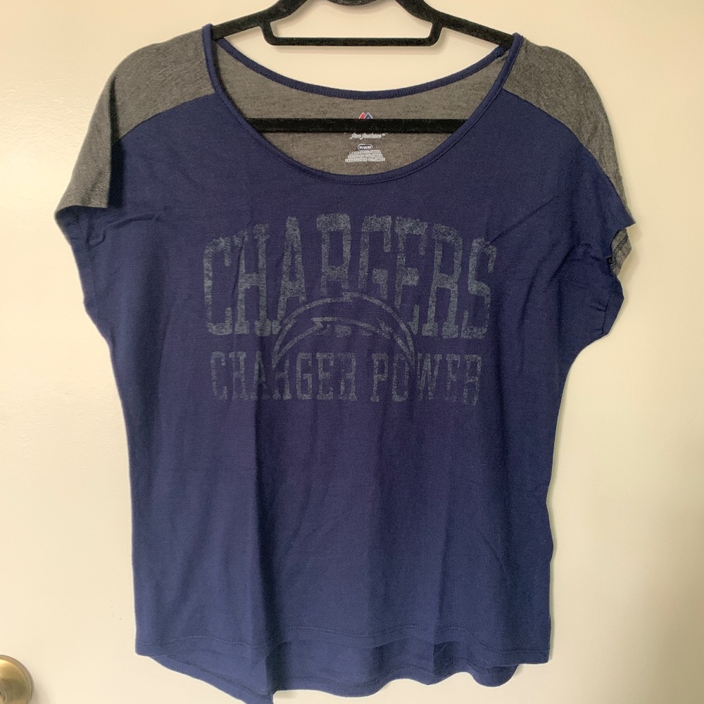 Womens Chargers Charger Power Football Team T-Shirt